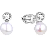 AGATO Stříbrné náušnice s pravou perlou AGUP1658PS
