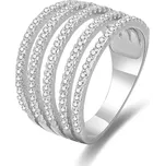 AGATO Třpytivý prsten se zirkony AGG346 Velikost: 52 (4,1 g)