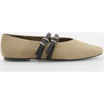 Dámské baleríny Reserved - Semišové baleríny s pásky - béžová - 278CP-80X - 278CP-80X-35