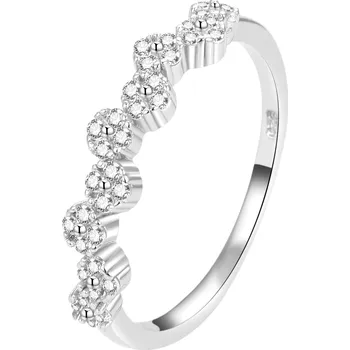 Šperk AGATO Půvabný stříbrný prsten s čirými zirkony AGG390 Velikost: 58 (1,84 g)