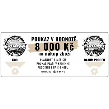Dárková krabička MOTOJOMAX Dárkový poukaz 8000