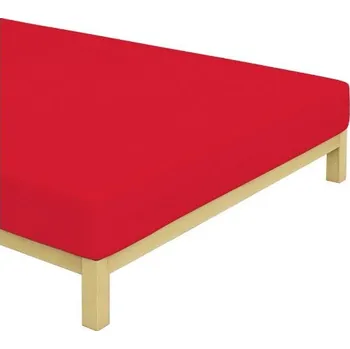 Prostěradlo TipTrade s.r.o. Jersey prostěradlo na jedno lůžko červené AKCE Barva: 500 - Červené, Velikost: 90x200cm