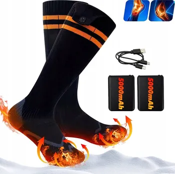 Pánské ponožky VYHŘÍVANÉ ZIMNÍ PONOŽKY 5000mAh BATERIE PRO SPORT, OUTDOOR, RYBAŘENÍ