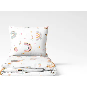 Povlečení Dětské ložní povlečení bavlněné Stanex duha (LS411), 135 x 90 + 40 x 60, Zip