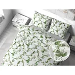 Ložní povlečení krepové Stanex eukalyptus (LS392), 140 x 200 + 90 x 70, Knoflíkové