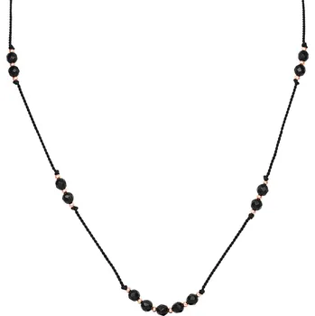 Náhrdelník AGATO Šňůrkový náhrdelník s onyxem HE32K3RG-BK