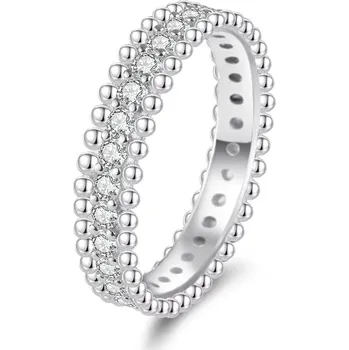 Prsten AGATO Stylový stříbrný prsten se zirkony AGT-R17W Velikost: 56 (3,61 g)