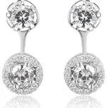 AGATO Stříbrné náušnice 2v1 se zirkony AGUP1172