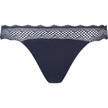 Dámské spodní prádlo Dámská tanga QF6659E-VN7- Thong - Calvin Klein Barva: tm.modrá, Velikost: L