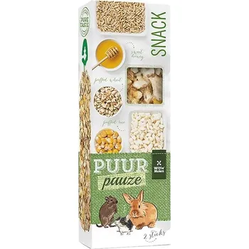 Krmivo pro hlodavce Witte Molen PUUR PUUR pauze dr.savec - tyč., rýže&med 110g