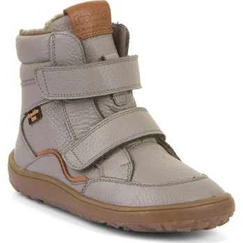 Chlapecká zimní obuv Froddo Barefoot dětské kožené zimní boty G3160246-4 Light Grey Velikost: 28