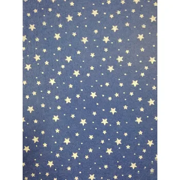 Výtvárné potřeby Barevná dekorační plsť A4 - modrá s hvězdičkami