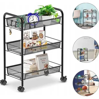 regál Koupelnový regál Gockowiak černý 27 x 44 x 64 cm