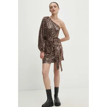 Dámské šaty Šaty Answear.LAB H4136.HWK zlatá 10Y, vel. S/M