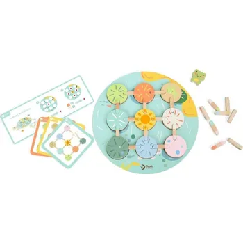 Teddies Hra Lotusový list dřevěná