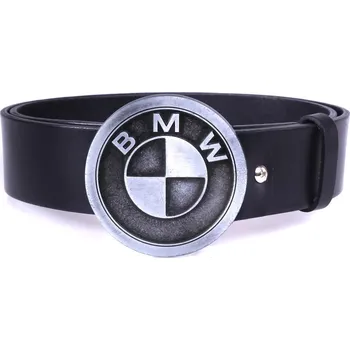 Opasek TXR Kožený opasok BMW 140 cm (Moto opasok s prackou BMW, vyrobený z hovädzej lícovej kože, zaručujúci dlhú životnosť.)