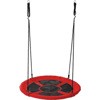 Dětská houpačka Závěsná houpačka ve tvaru kruhu, 110 cm - červená, bez stanu