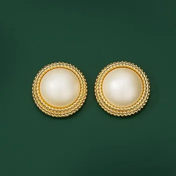 Náušnice JAY Náušnice s perlou Marta, stříbrné zapínání JAY-0009-AYS0152 Zlatá Bílá