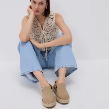 Dámské sako Reserved - Semišové espadrilky - béžová - 369CP-08X - 369CP-08X-36