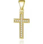 AGATO Pozlacený přívěsek křížek AGH589-GOLD