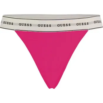 Kalhotky Dámské tanga O2BE04KBBU1 EXR malinová - Guess Barva: malinová, Velikost: S