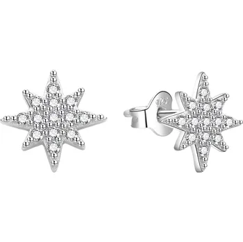 Náušnice AGATO Třpitivé hvězdičkové náušnice se zirkony AGT-E127PW
