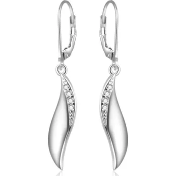 Náušnice AGATO Visací stříbrné náušnice se zirkony AGUC1858