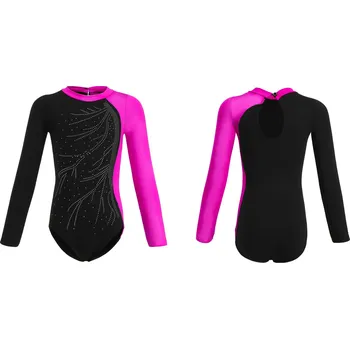 Body BALETNÍ/GYMNASTICKÝ DRES RŮŽOVÝ ASYMETRICKÝ - VELIKOST 170