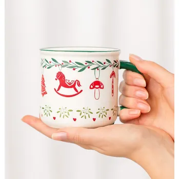 HOMLA Hrnek s houpacím koníkem zelené ucho 0,4 l