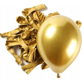 Balónek Zlaté chromové balónky lesklé Shiny 100 kusů gold