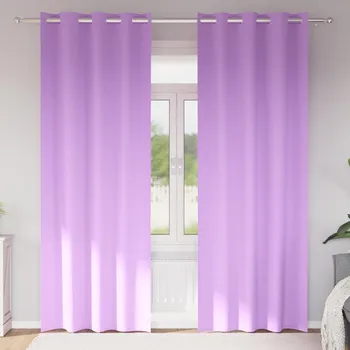 Závěsy na zatemnění s kroužky 2 pcs Fialová 260 x 140 cm IM_4107382