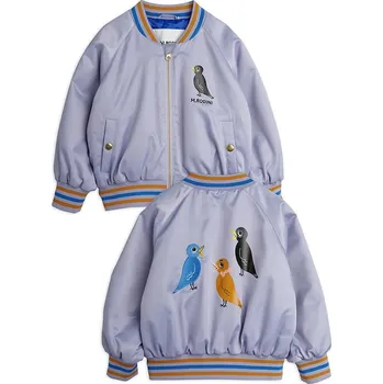 Chlapecká bunda Dětská bomber bunda Mini Rodini Birds fialová barva, 2561010145 04X, vel. 80-86