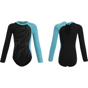 Body TYRKYSOVÉ ASYMETRICKÉ BALETNÍ GIMNASTICKÉ TRIKO / DRES NA BALET, VELIKOST 110