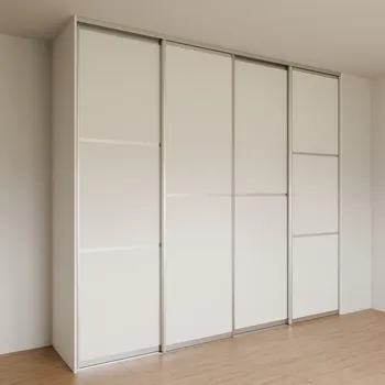 Šatní skříň Vestavěná skříň do pravého rohu 300 cm bílá