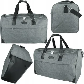 Sportovní taška LEONARDO ŠEDÁ SPORTOVNÍ TURISTICKÁ TAŠKA NA DOVOLENOU