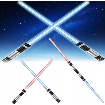 Dětská zbraň SVĚTELNÝ MEČ SE ZVUKOVÝM EFEKTEM STAR LED 80 CM 2 KS