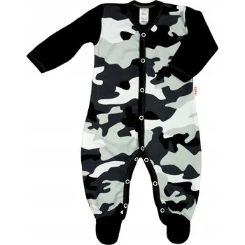 Kojenecký overall OVERAL overal na spaní se zapínáním standard Maskáčový černá vel. 86 KLEKLE