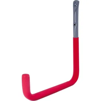 Dílenský regál ALBERTS Hák stěnový, lomený, s červeným gumovým povlakem