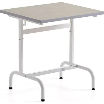 Zahradní lavice Školní lavice 180, akustické linoleum, bílá/šedá