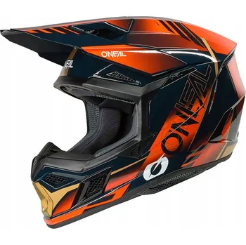 Helma na motorku Helma O'Neal 3SRS Haze modrá/oranžová/zlatá XS