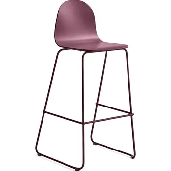 Jídelní židle Barová židle GANDER, výška sedáku 790 mm, lakovaná skořepina, podzimní červeň