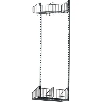 Věšák Šatní stěna TRÅD, nástěnná, 600x2000 mm, tmavě šedá