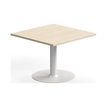 Konferenční stolek Konferenční stolek ALVA, 700x700x500 mm, upevnitelný, vysokotlaký laminát, bílá/bříza