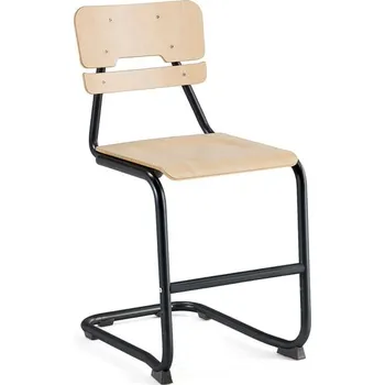 Školní židle LEGERE I, výška 500 mm, antracitově šedá, bříza