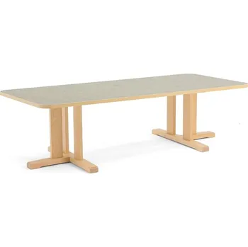 Psací stůl Stůl KUPOL, 1800x800x500 mm, obdélník, akustické linoleum, bříza/šedá