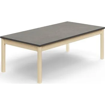 Psací stůl Stůl DECIBEL, 1600x800x530 mm, akustické linoleum, bříza/tmavě šedá