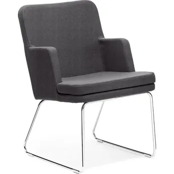Křeslo Křeslo EASY, kovové nohy, potah Medley, tmavě šedá