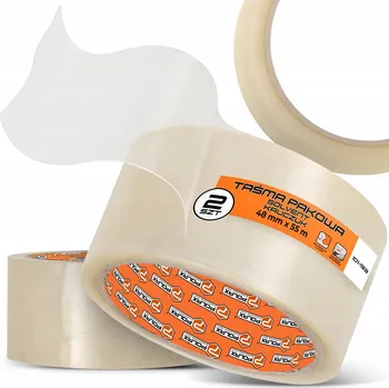Lepicí páska Balicí páska Polax průhledná šířka 48 mm délka 55 m 2 ks