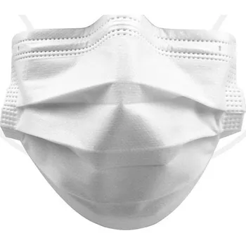 rouška Ústenky s gumičkou, Cool Comfort 3-vrstvé, 50 ks, bílá