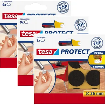 Podložka pod nábytek Filcové podložky pod židle, stůl, pračku, nábytek tesa kulaté 26mm 27ks (9ks x 3)